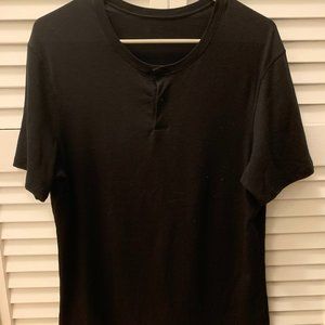 lululemon 5 Year Basic Short Sleeve Henley (Black)